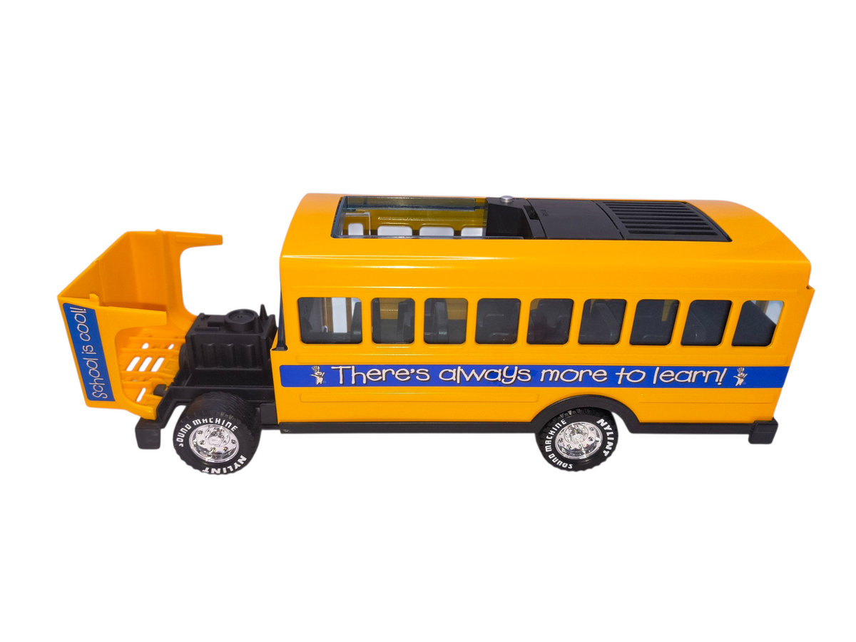 Vintage Nylint Sound Machine School Bus Pillsbury Dough Boy Logo w/ Tonka Figure image 4