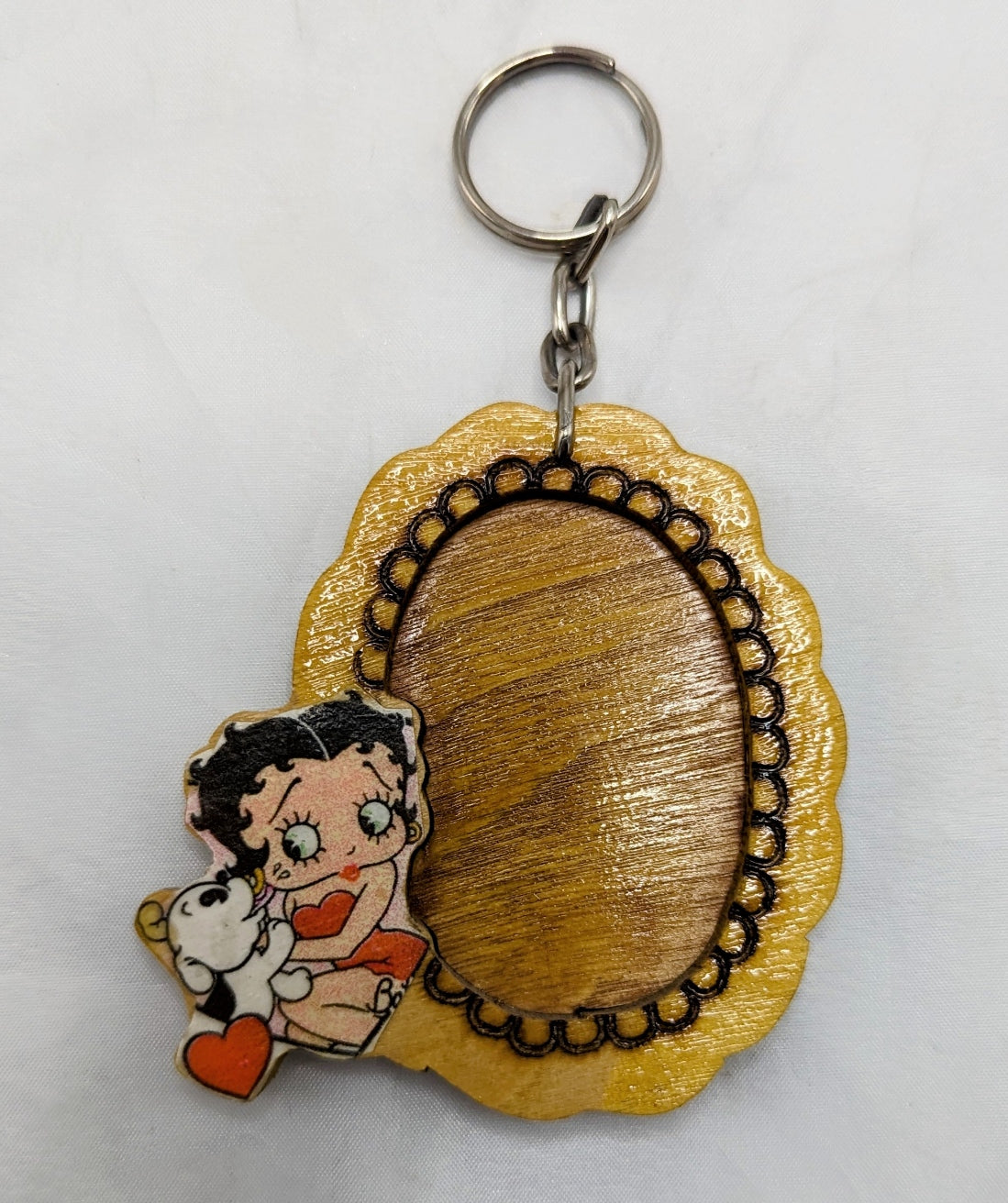 Betty Boop Wooden Picture Frame Keychain Custom Made