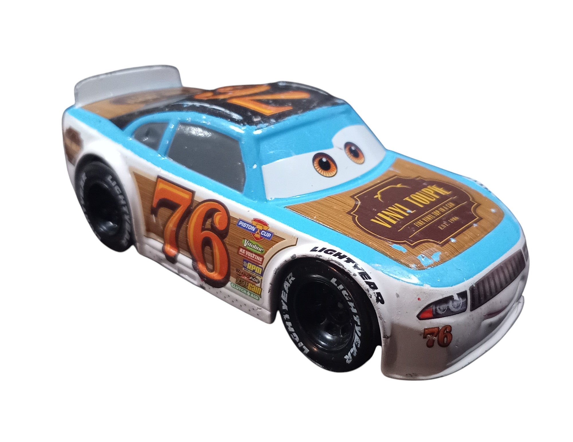 Disney Pixar Cars Pull N Race Rev Roadages #76 Vinyl Toupee Disney Store