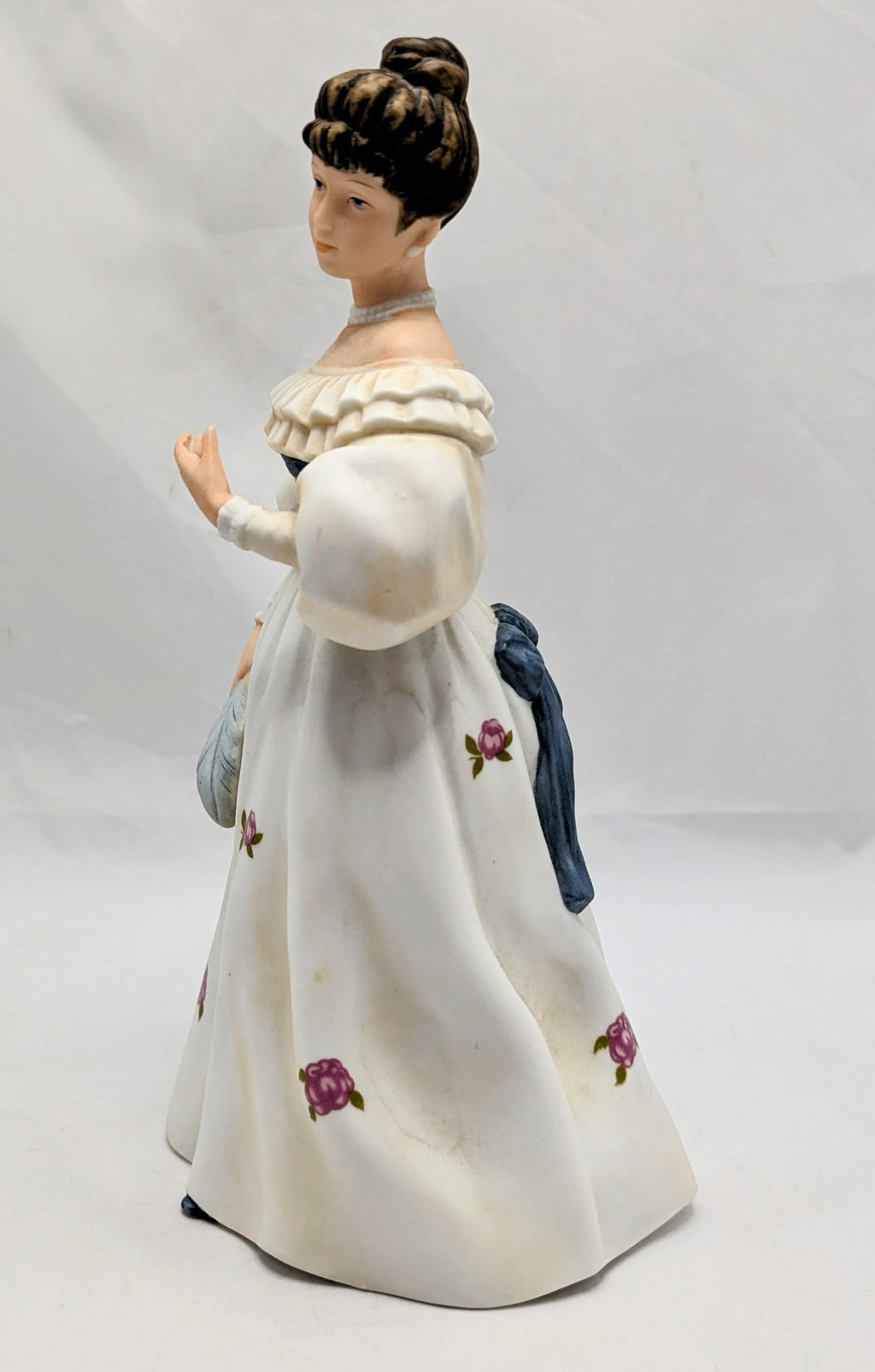 Vintage Homco 1463 Victorian Lady With Feather Figurine 8" image 4