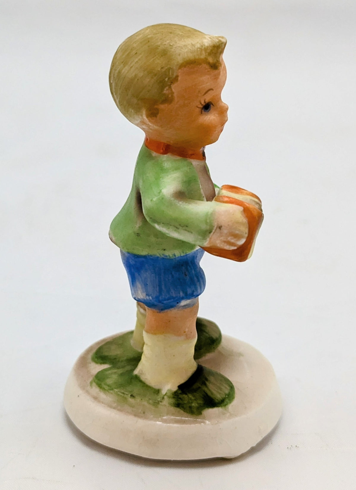 Vintage Japan Nippon Yoko Boeki Ceramic Boy With Accordion 3 Inch Figurine image 2