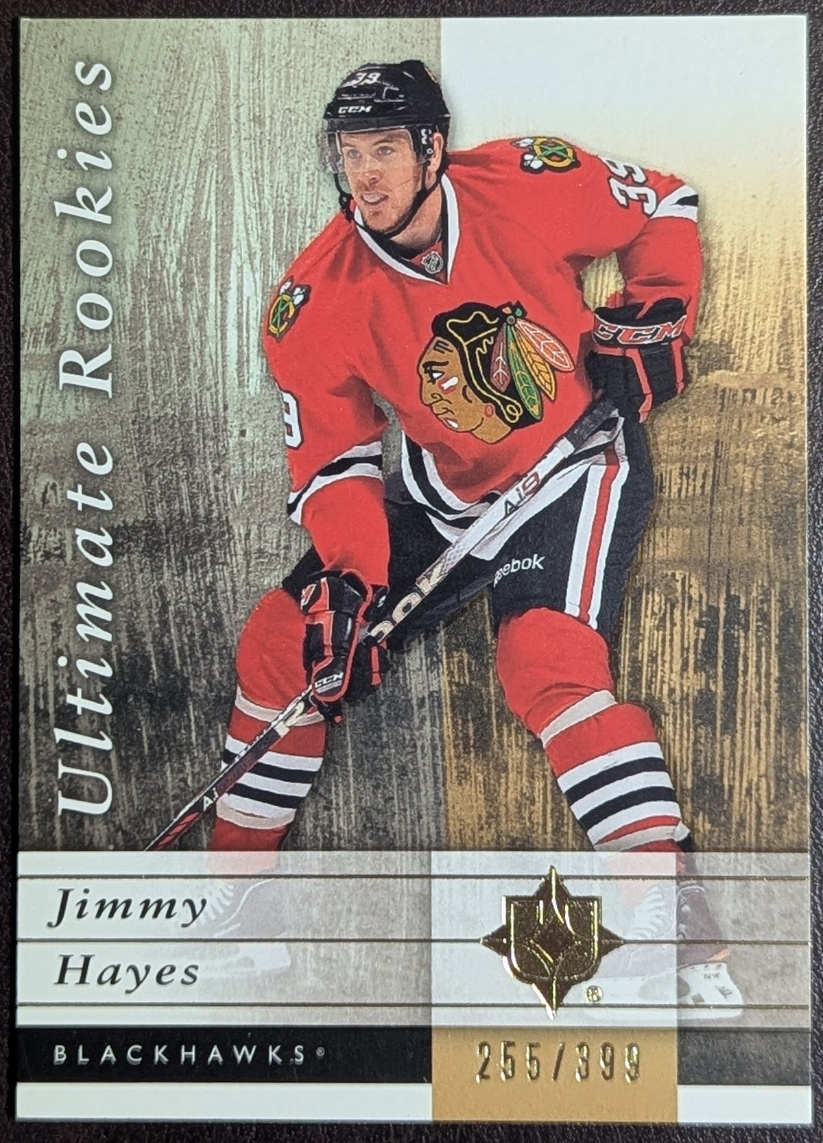 2011-12 Upper Deck Ultimate Rookies /399 Jimmy Hayes #72 RC Blackhawks