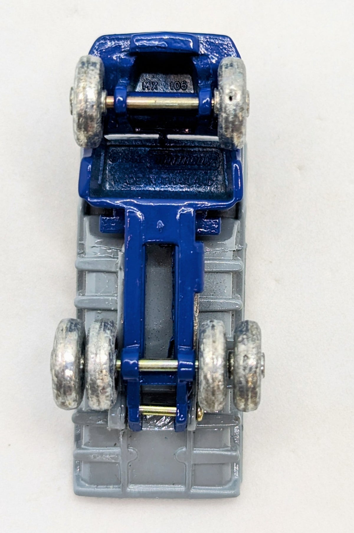 1992 Moko Lesney Matchbox Series No. 6 Blue Dump Truck Diecast With Box image 3
