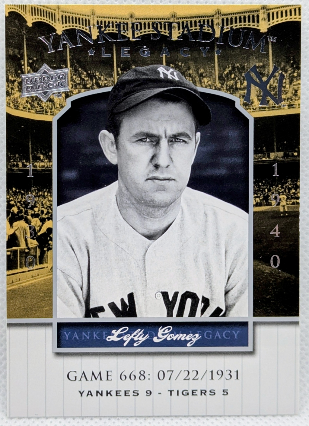 2008 Upper Deck Yankee Stadium Legacy #664 Lefty Gomez New York Yankees 2V