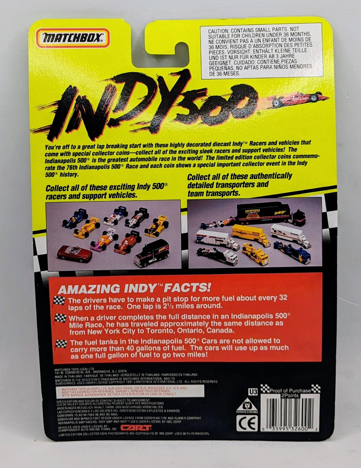 1991 Matchbox Superfast Indy 500 Pace Car Arie Luyendyk image 2