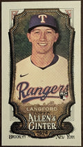 2024 Topps Allen & Ginter #278 Wyatt Langford Rookie Mini A&G Back Rangers