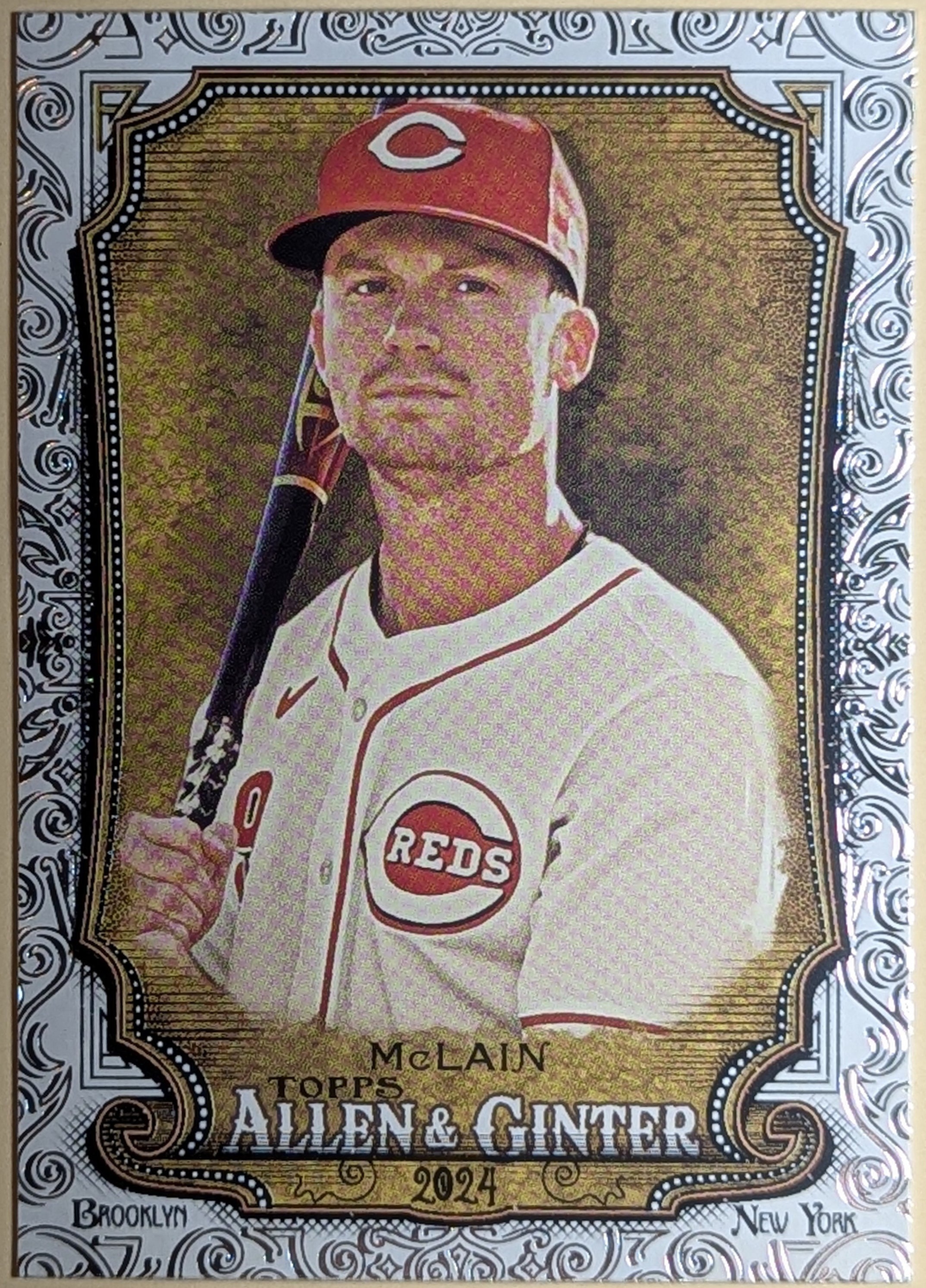 2024 Topps Allen & Ginter Matt McLain Foil Filagree Cincinnati Reds