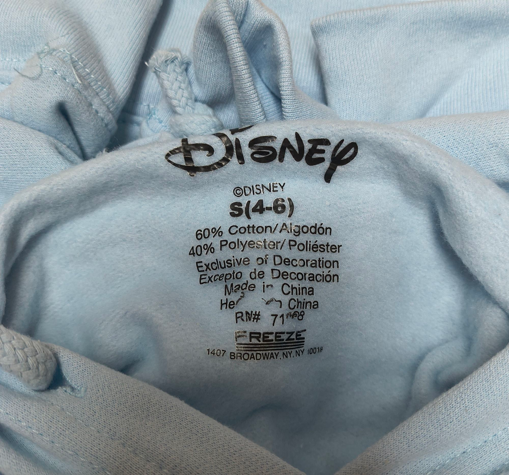 Freeze Disney Alice In Wonderland Blue Hoodie Sweatshirt Cheshire Cat S(4-6) image 3