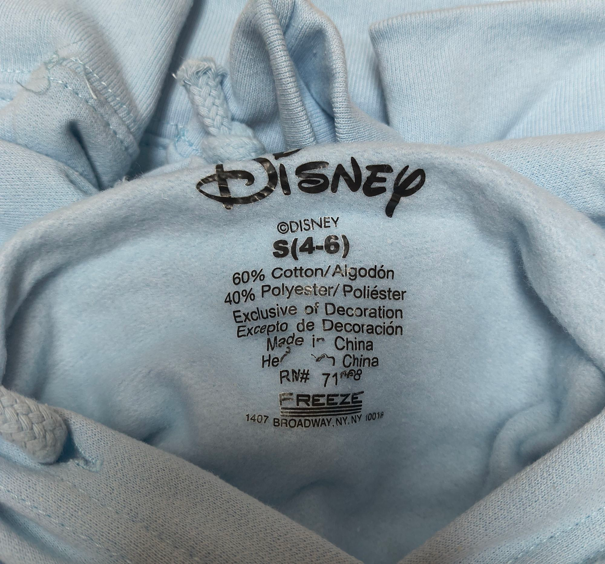 Freeze Disney Alice In Wonderland Blue Hoodie Sweatshirt Cheshire Cat S(4-6) image 3