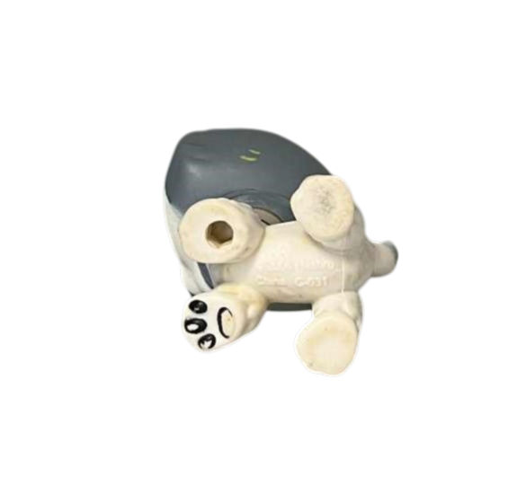 2007 Hasbro LPS Littlest Pet Shop Husky #210 White Grey w/ Teal Eyes image 3