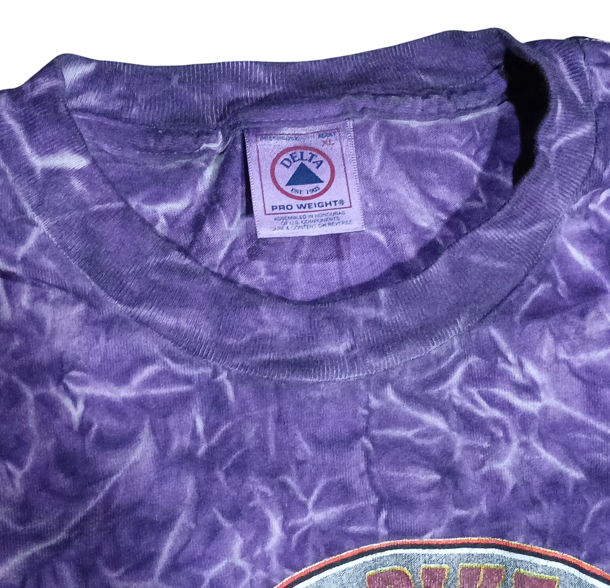 1999 59th Annual Black Hills Rally SturgisBike Week Purple Tie Dye XL T-Shirt image 3