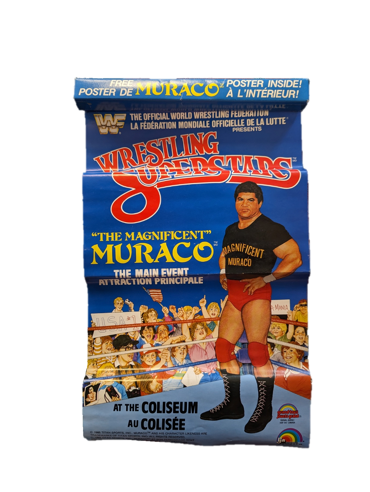 1985 LJN Titan Sports Wrestling Superstars The Magnificant Muraco Poster