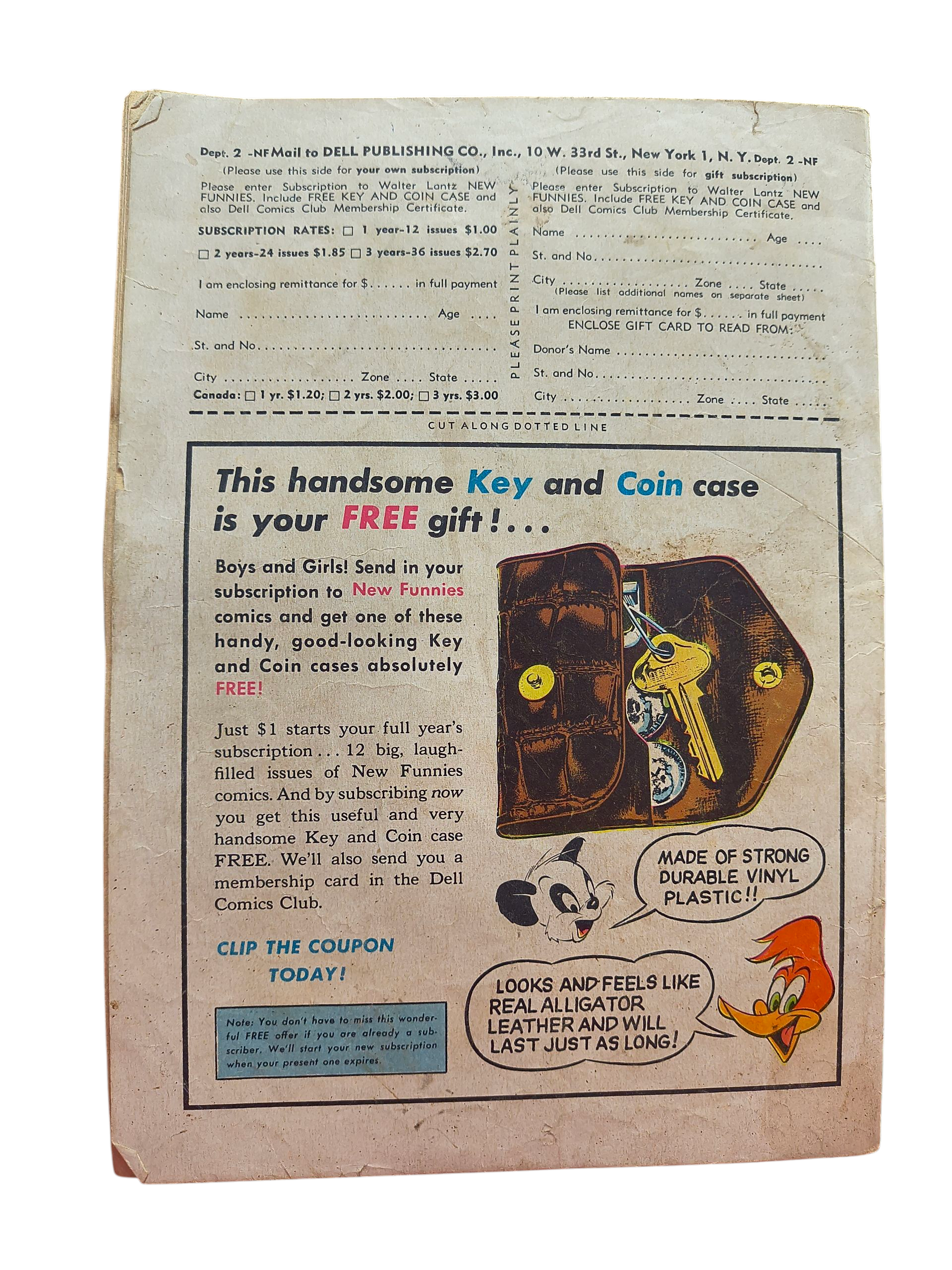 1955 Dell Walter Lantz New Funnies #216 Woody Woodpecker Comic image 2