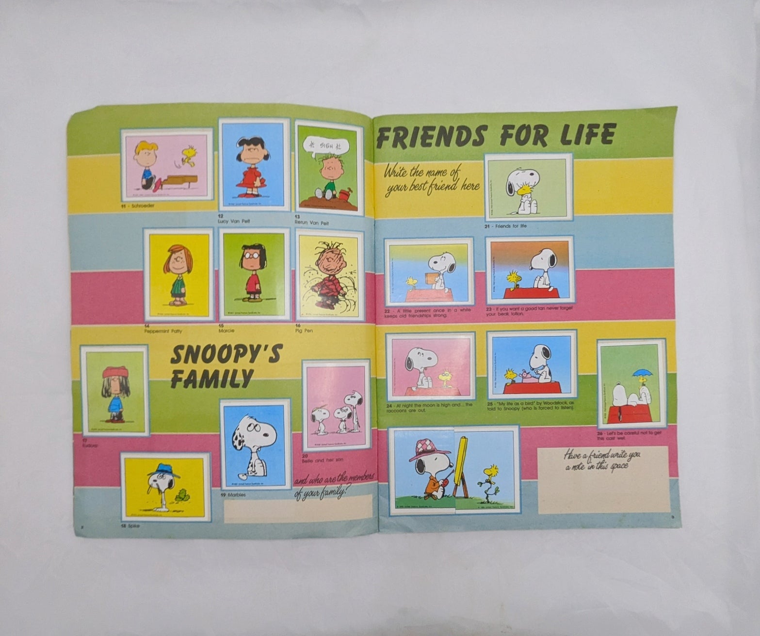 1986 Panini Peanuts I Love Snoppy Sticker Album - Complete image 4