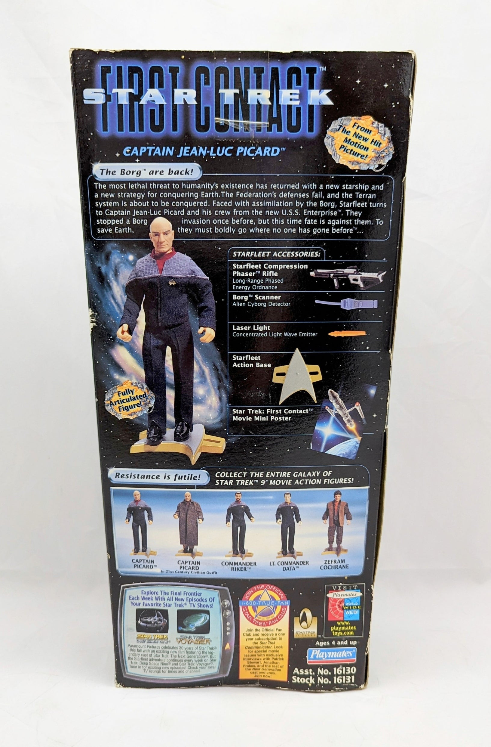 1996 Playmates Star Trek First Contact Captain Jean-Luc Picard 9" Figure image 2