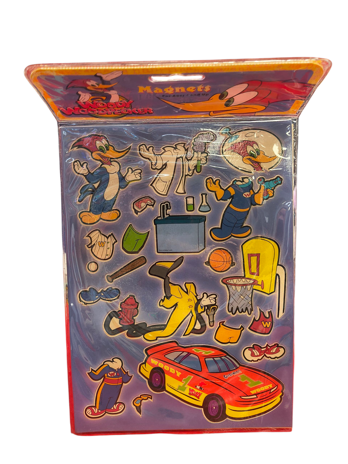 2001 Big Face Books Woody Woodpecker Dress Up Large Magnet Set