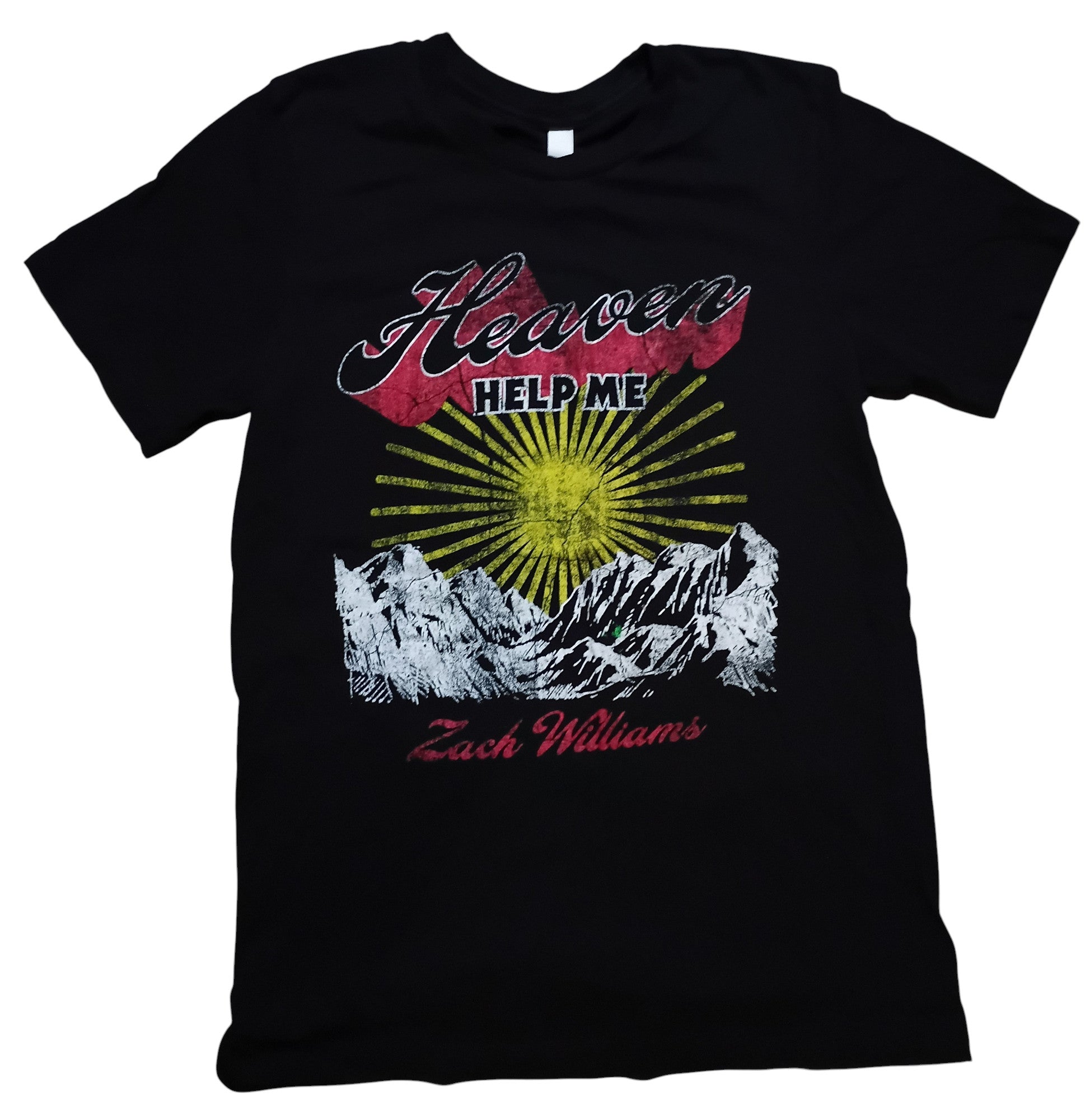 Canvas Zach Williams Heaven Help Me Christian Concert T-Shirt Size S