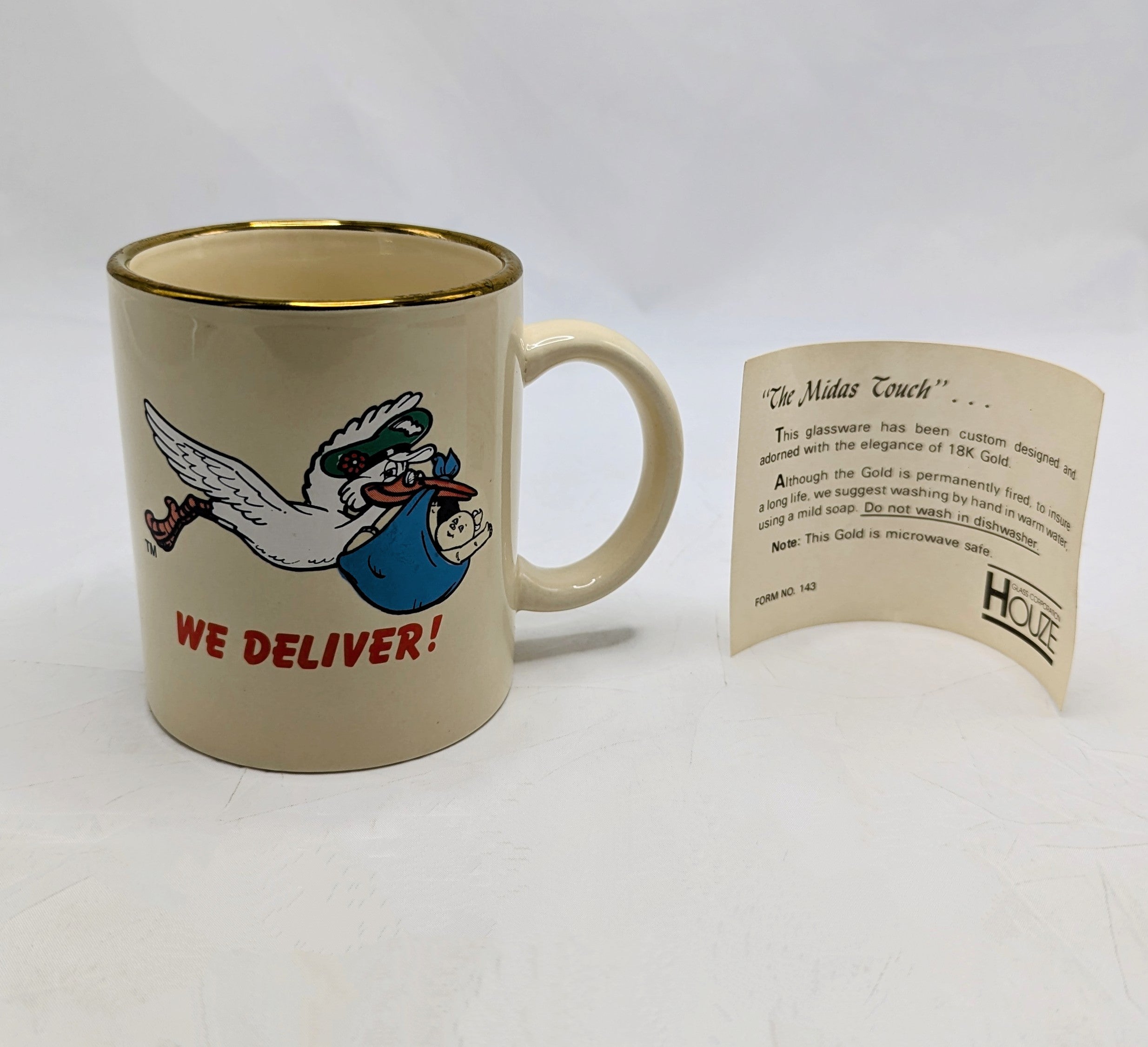 1992 Cabbage Patch Babyland General Hospital Stork We Deliver Cleveland Mug image 2