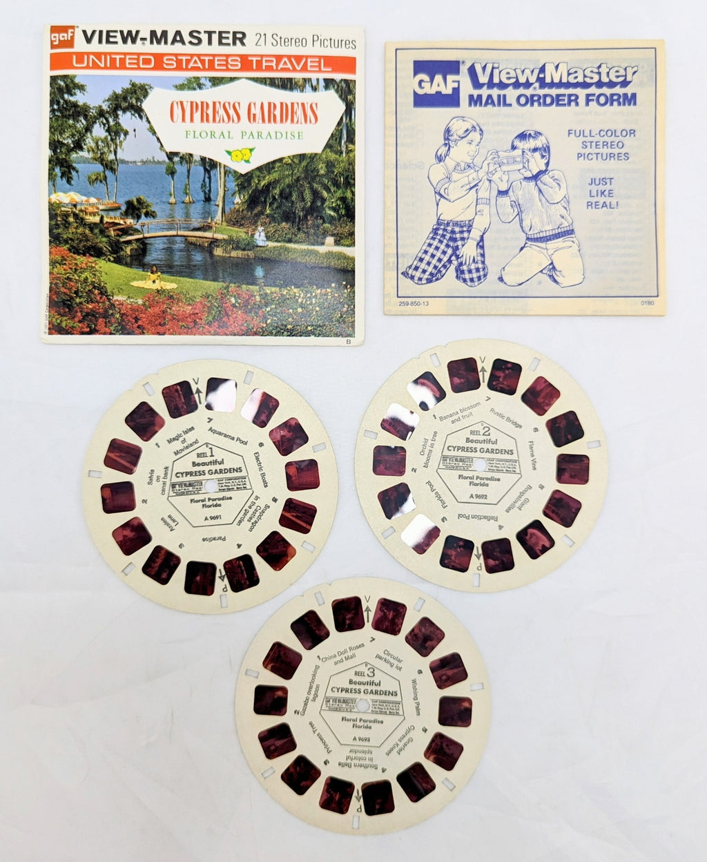 1971 View-Master Cypress Gardens Floral Paradise 3 Reel Pack image 4