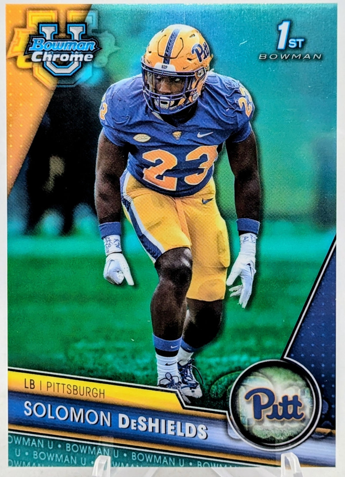 2023 Bowman Chrome U Aqua Refractor /299 Solomon DeShields RC Pittsburgh