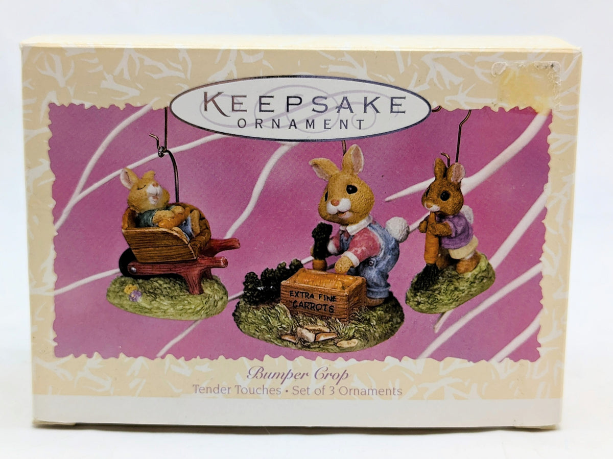 1997 Hallmark Keepsake Bumper Crop Tender Touches Ornaments Set Of 3