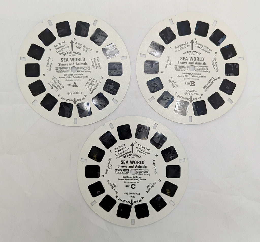 1976 GAF View-Master Sea World Shows & Animals 21 Stereo Pictures 3 Reel Pack image 2