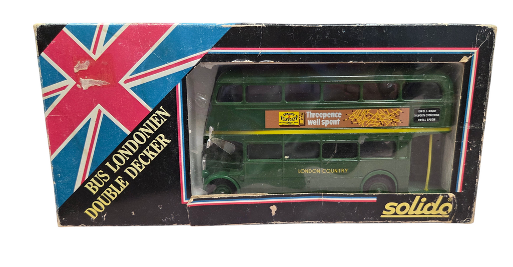 Solido Large Brymay Matches Double Decker Green Bus 1:50 Scale #4402