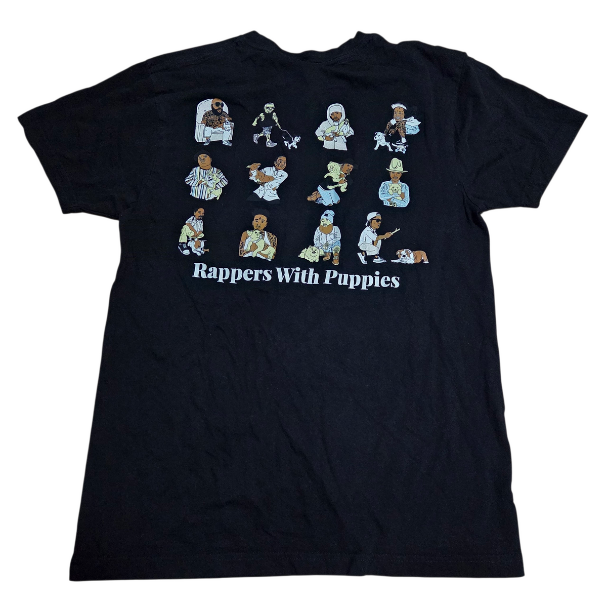 Dog Limited Rappers With Puppies Mens Black Rap Hip Hop Music Large T-Shirt image 2