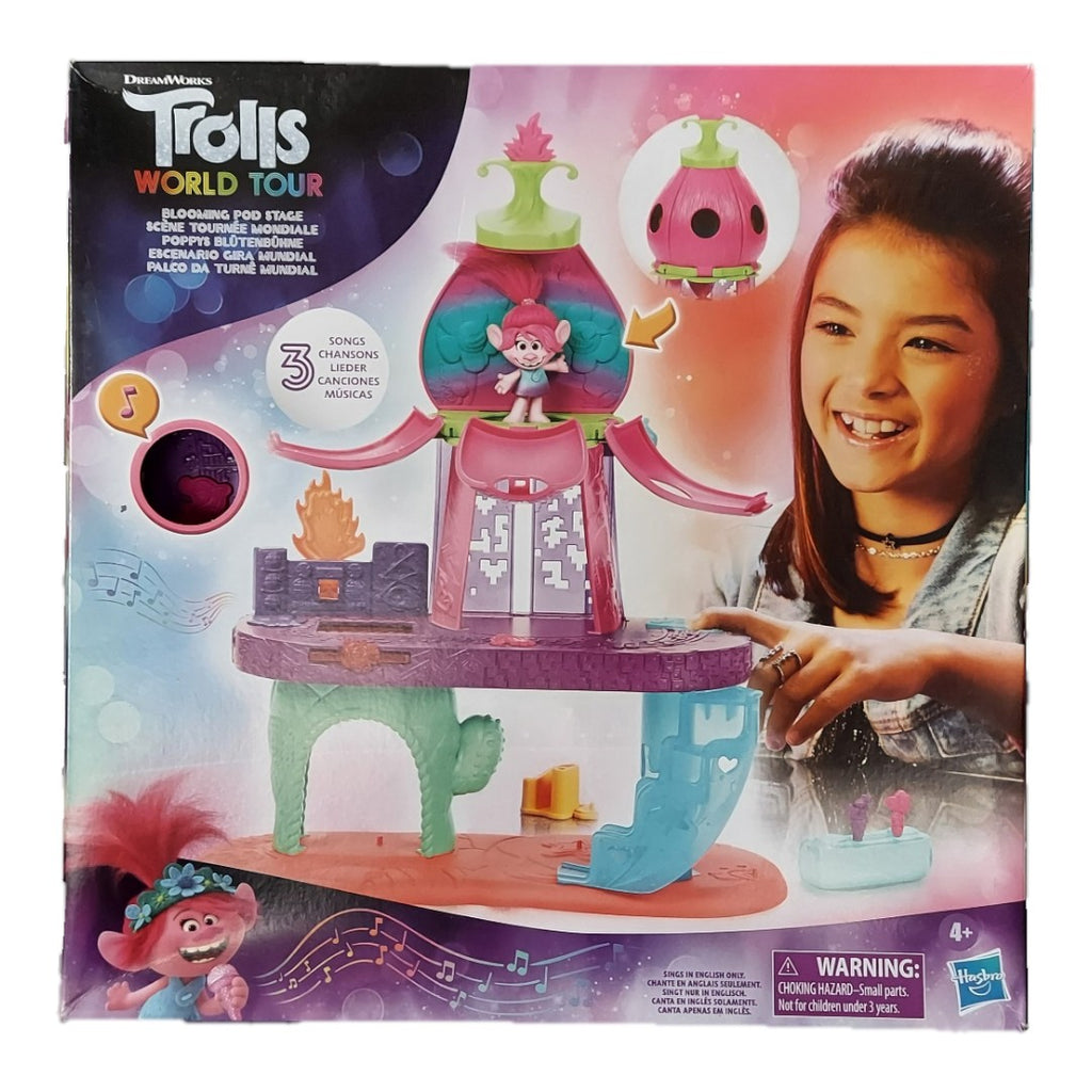 Trolls DreamWorks World Tour Blooming Pod Stage Musical Playset