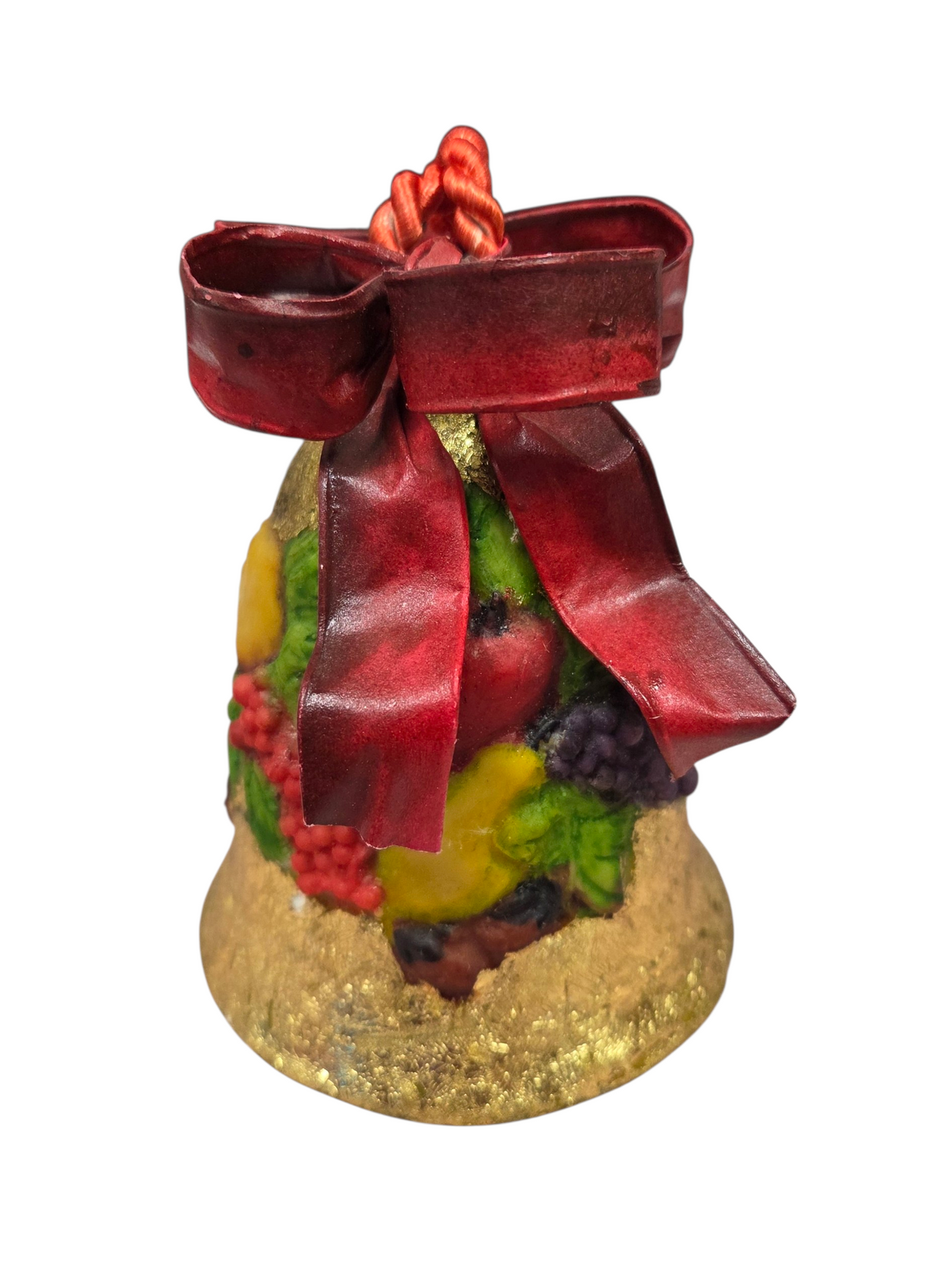 Department 56 Della Robia Fruit Bell Mache Christmas Ornament image 3