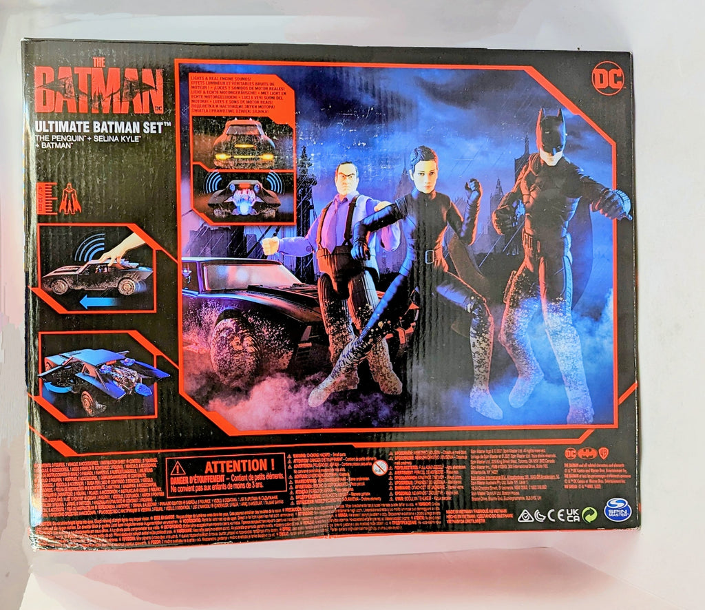 DC Comics The Batman Set w/ 4" Batman, Selina Kyle, The Penguin & Batmobile image 2