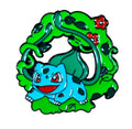 Nintendo Pokemon - Playful Bulbasaur With Vine Wreath Frame Enamel Pin