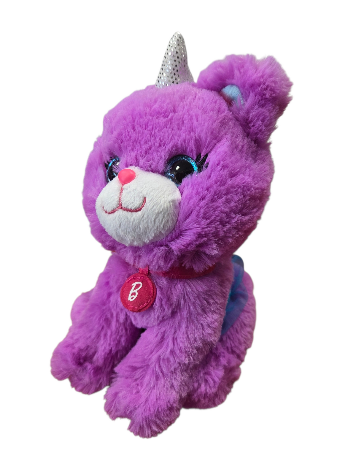 2020 Mattel Barbie Pets Purple Unicorn Kitty Bean Bag Plush 8 inch image 2