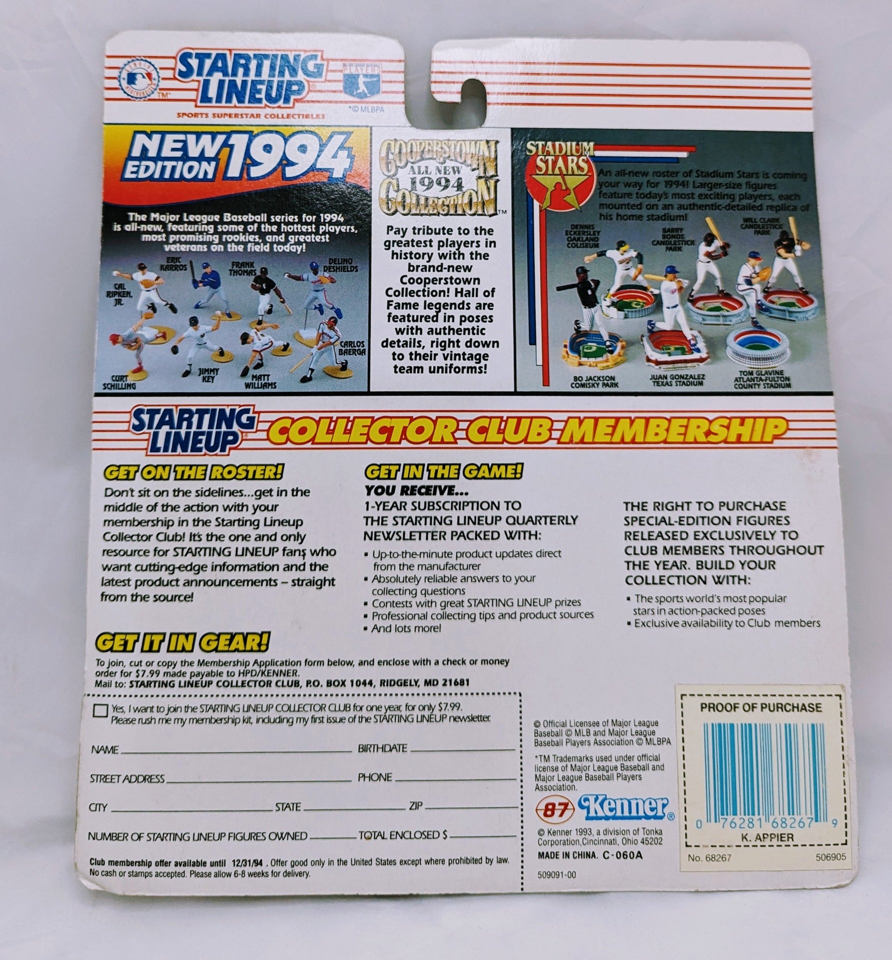 1994 Starting Lineup Kevin Appier Kansas City Royals MLB Figure image 3