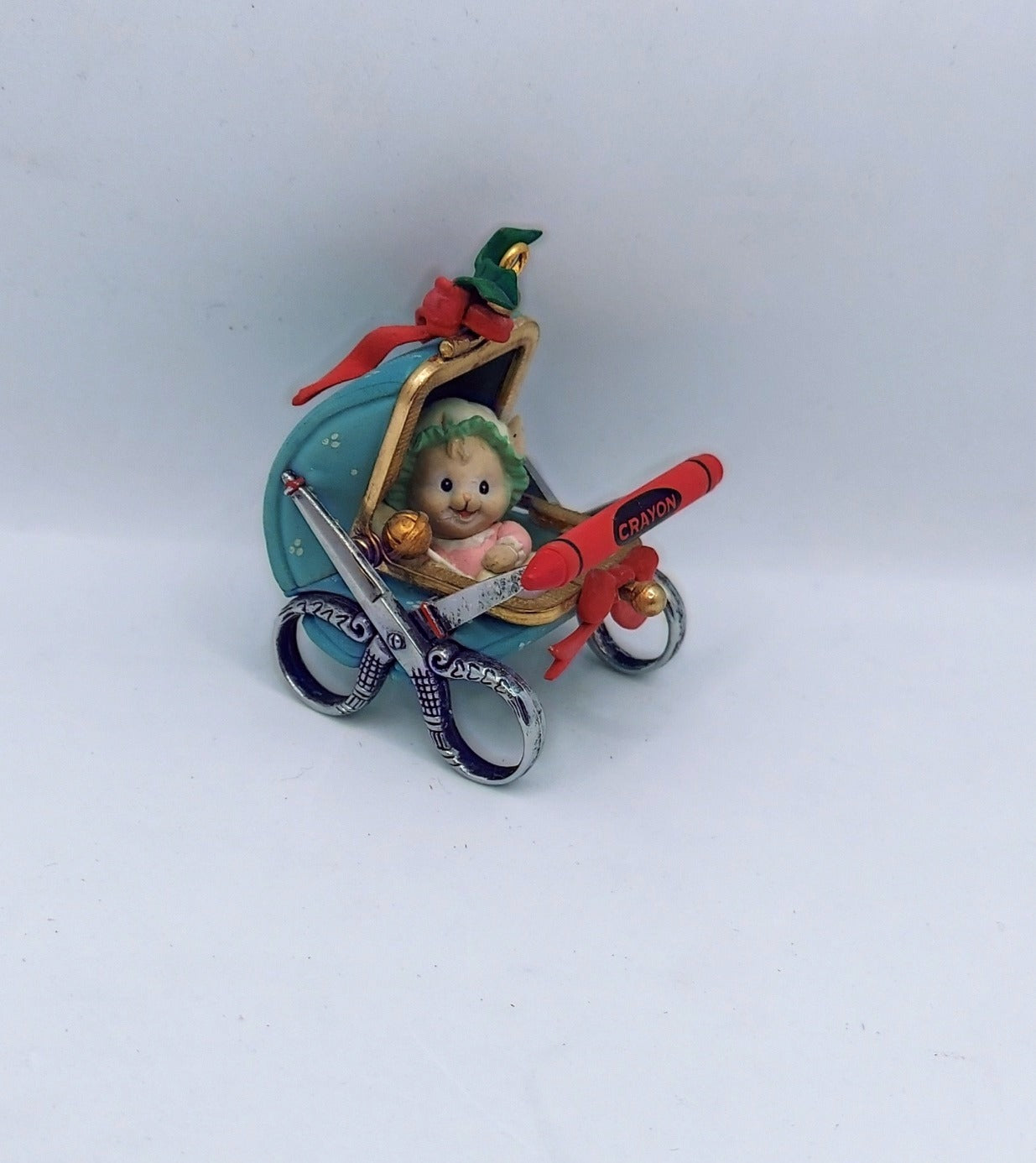 1992 Enesco Cozy Christmas Carriage First in This N That Series Ornament image 2