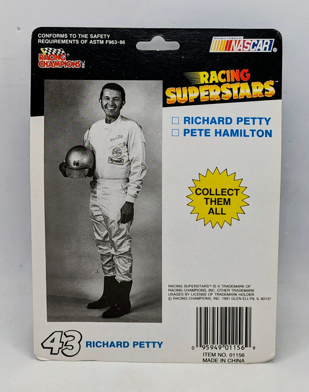 1991 Racing Champions Racing Superstars Pete Hamilton #40 Plymouth Super image 2