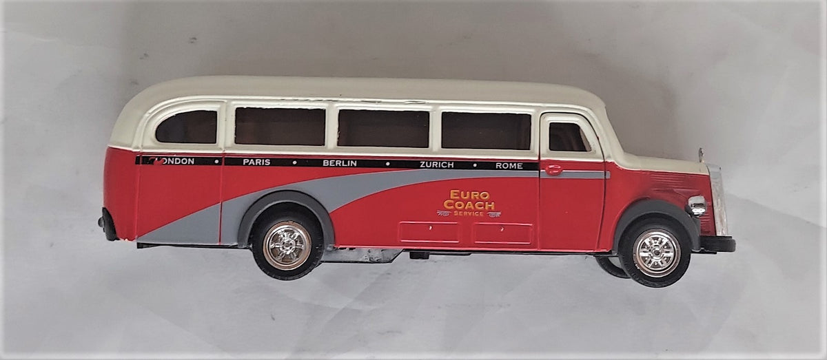 Sunnyside 1950-1955 Red Mercedes Benz Omnibus O 3500 Euro Coach Service Bus image 2