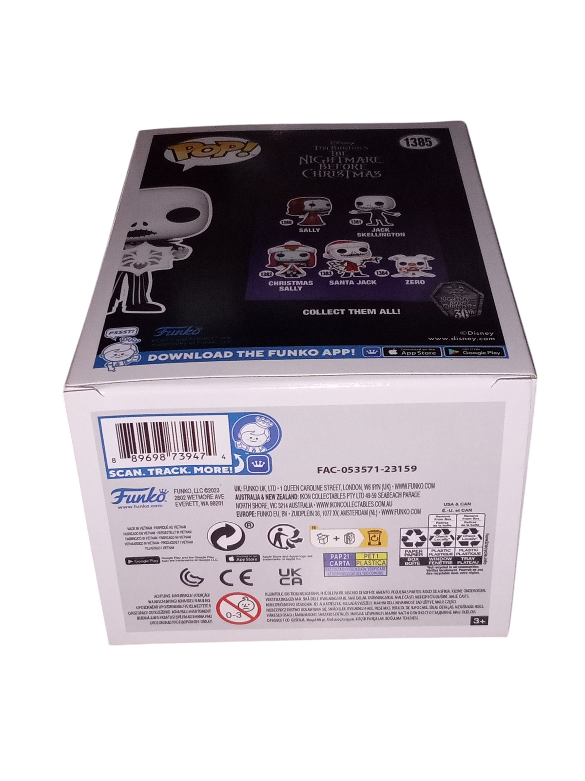 Funko Pop! Disney Nightmare Before Christmas Jack Skellington w/ Snowflake #1385 image 3