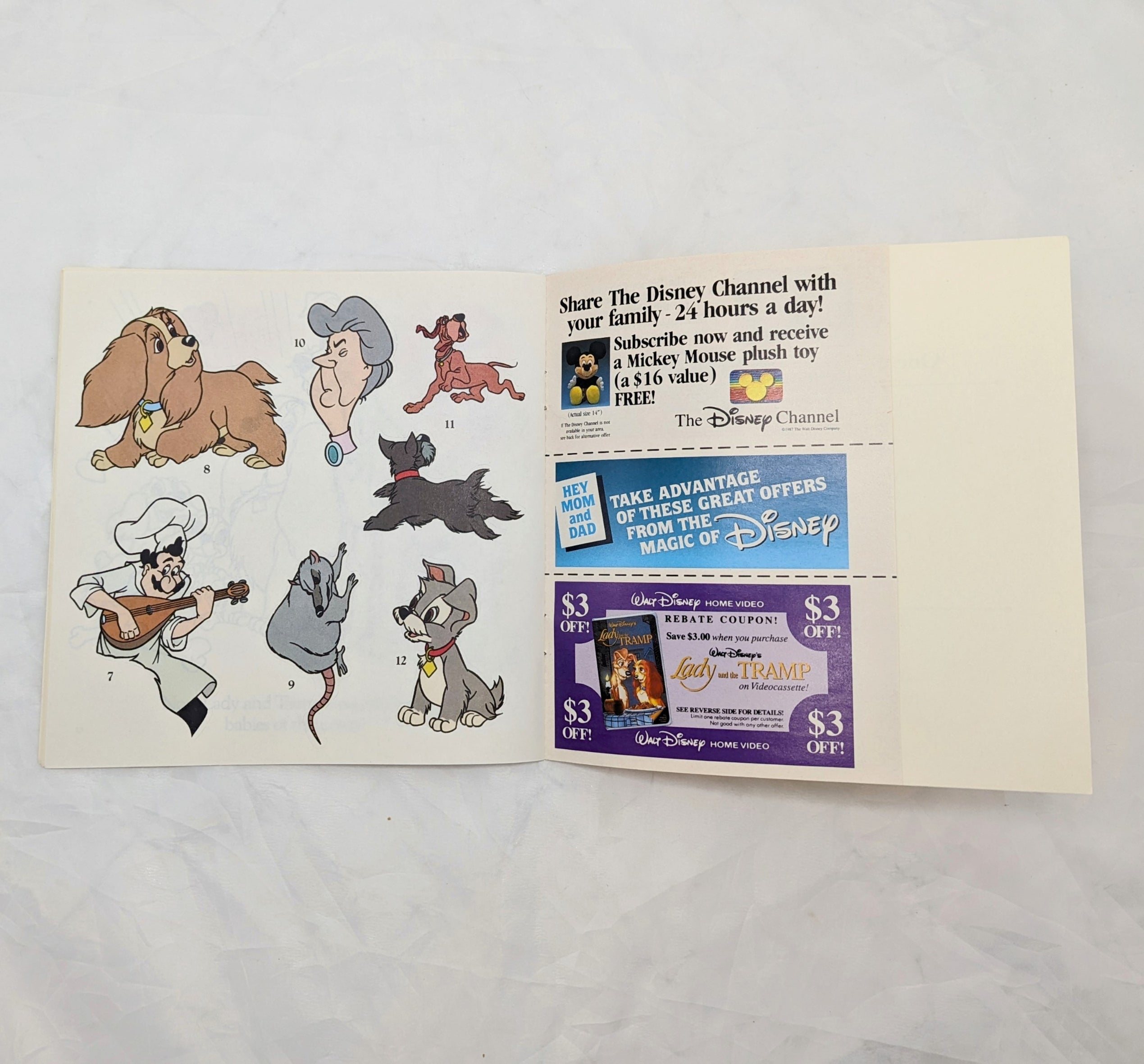 1978 McDonald's Walt Disney's Lady And The Tramp Sticker Activity Book image 4