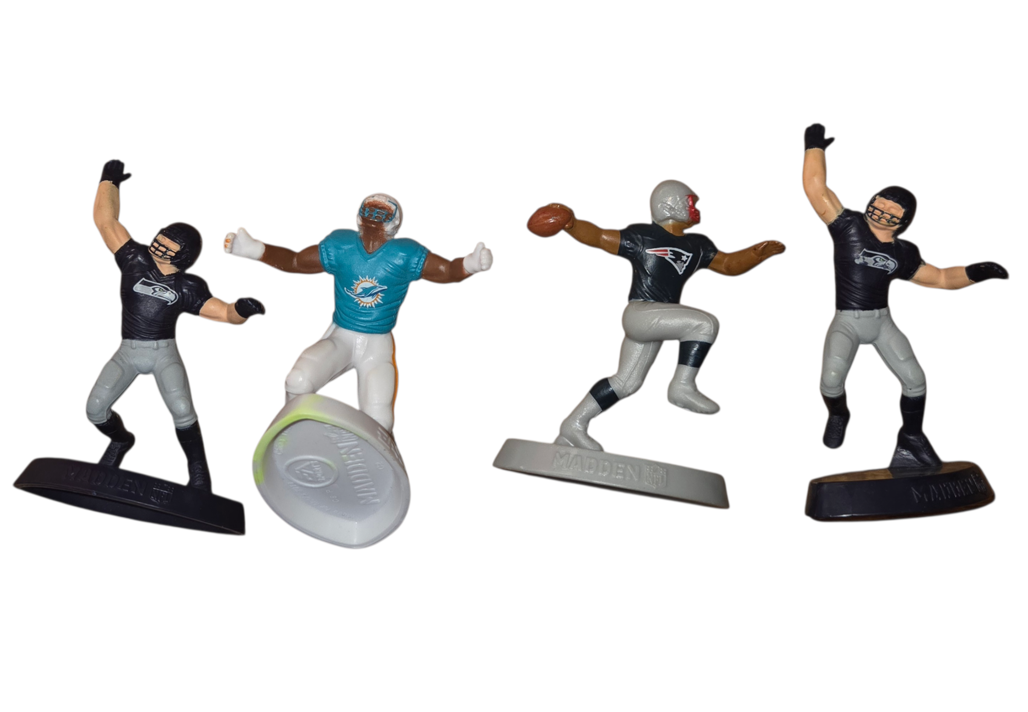 2014 McDonald's Madden EA Sports Seahawks, Patriots & Dolphins Figures 4 Total