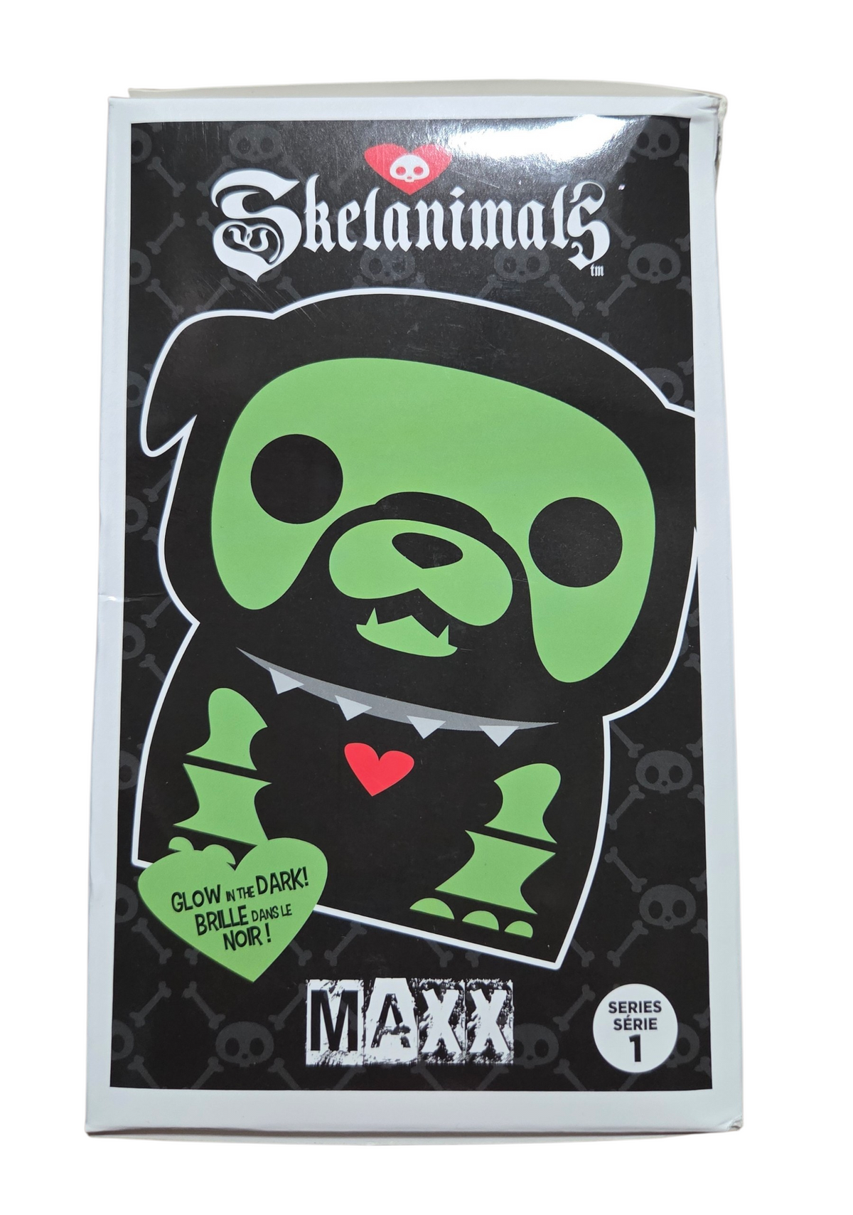 2025 Hasbro Skelanimals Glow In The Dark Maxx Bulldog Series 1 Vinyl Figure image 5