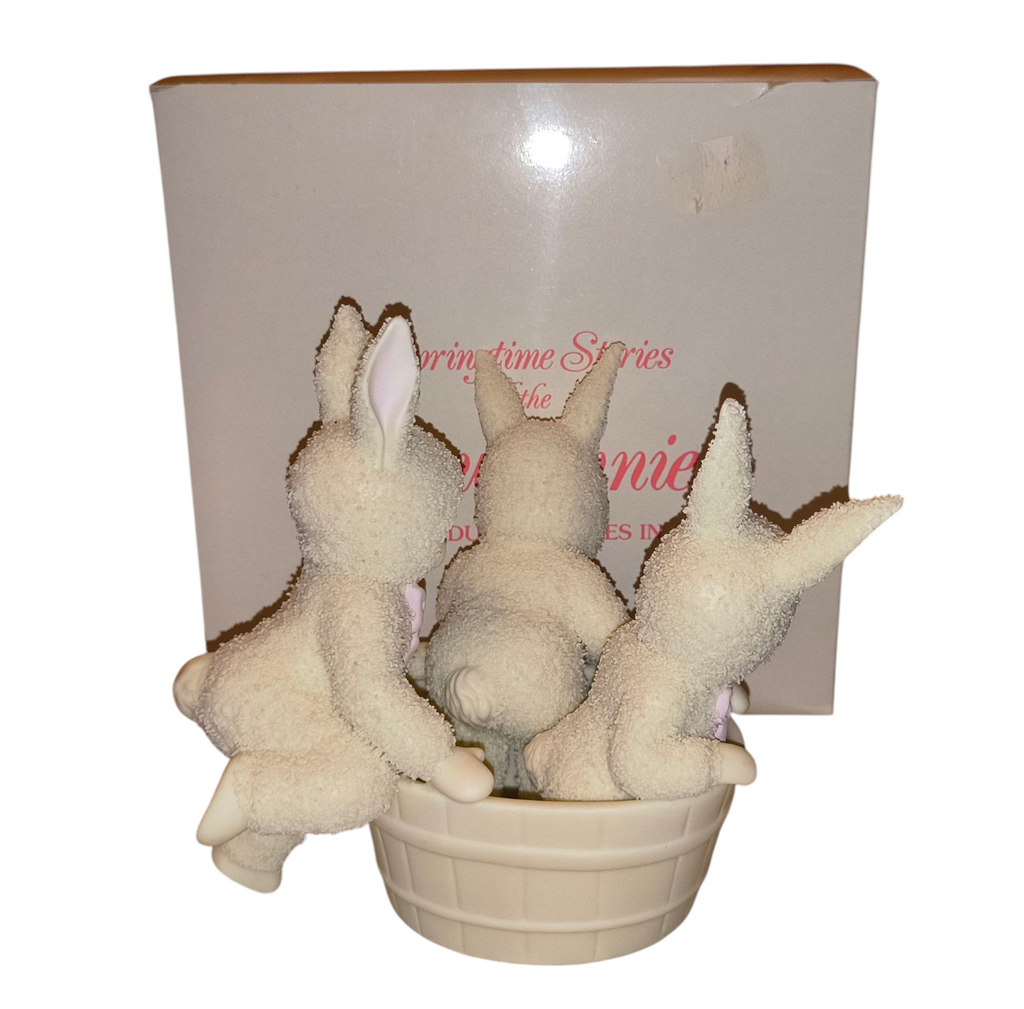1995 Dept 56 Snowbunnies Rub-A-Dub-Dub Three Bunnies In A Tub Springtime Stories image 2