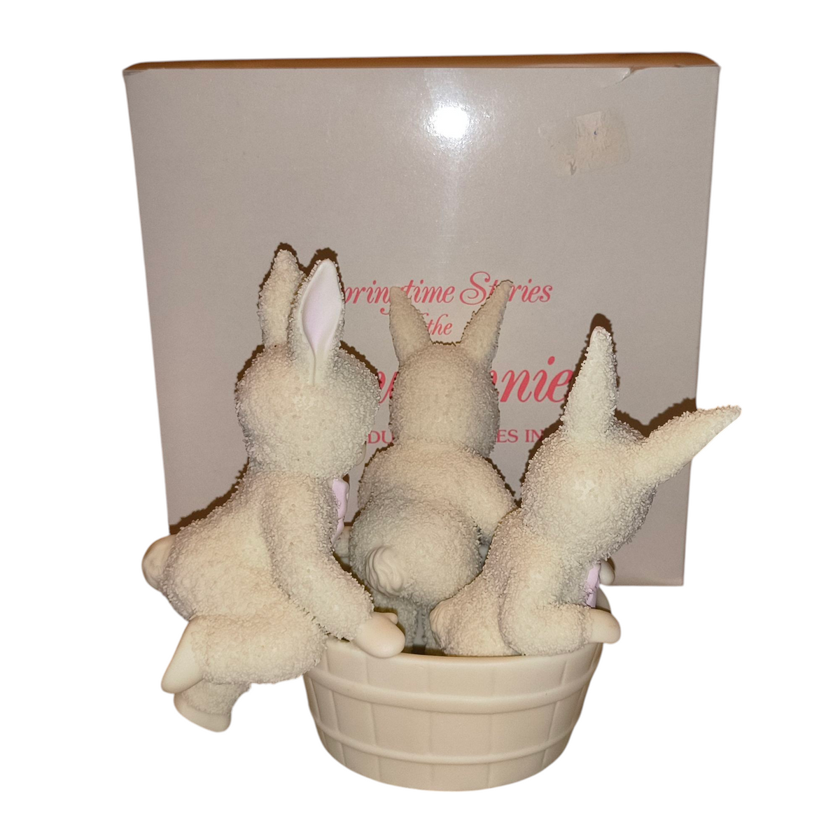 1995 Dept 56 Snowbunnies Rub-A-Dub-Dub Three Bunnies In A Tub Springtime Stories image 2