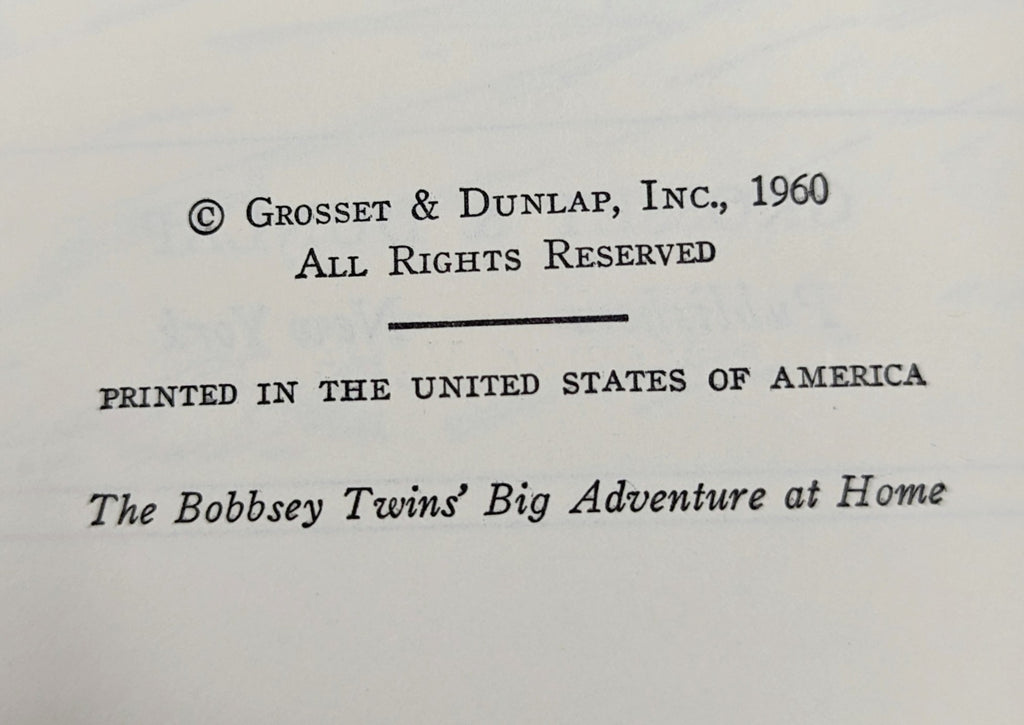 1960 The Bobbsey Twins' Big Adventure At Home #8 by Laura Lee Hope HC image 4