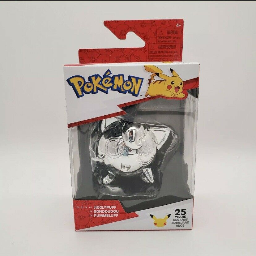 Pokemon 25th Anniversary Jigglypuff (Silver) Battle Figure