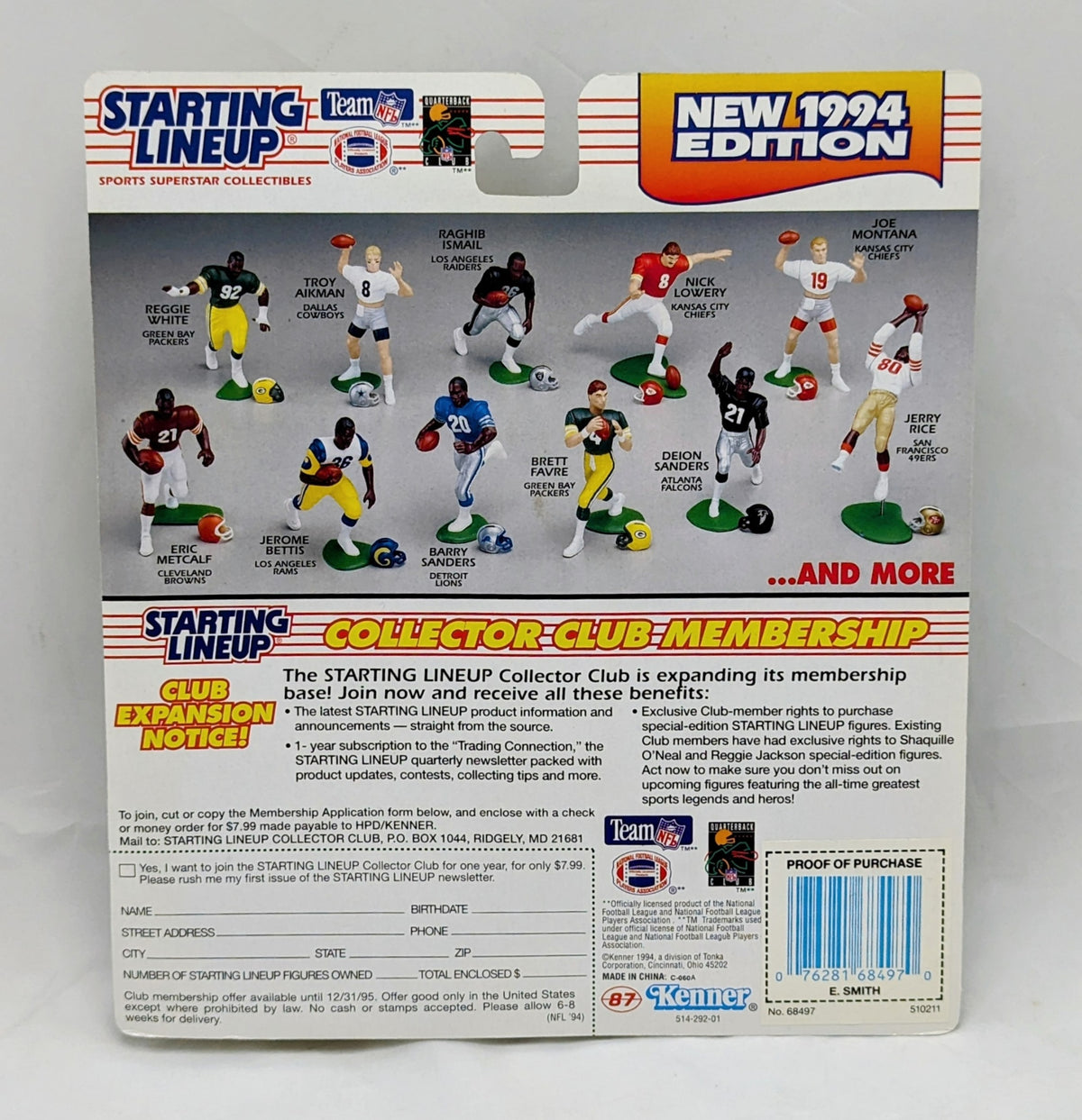 1994 Starting Lineup Emmitt Smith Dallas Cowboys Football Figure image 2