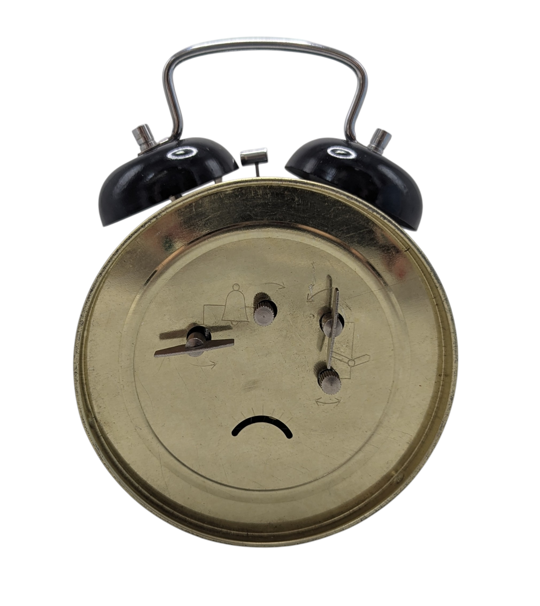 Rare Vintage Train On Tracks Animated 2 Bell Alarm Clock image 2