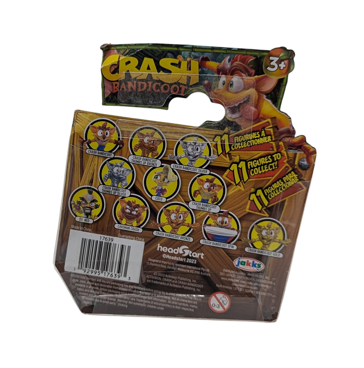 2023 Jakks Pacific Crash Bandicoot Head Start 2.5" Figure image 2