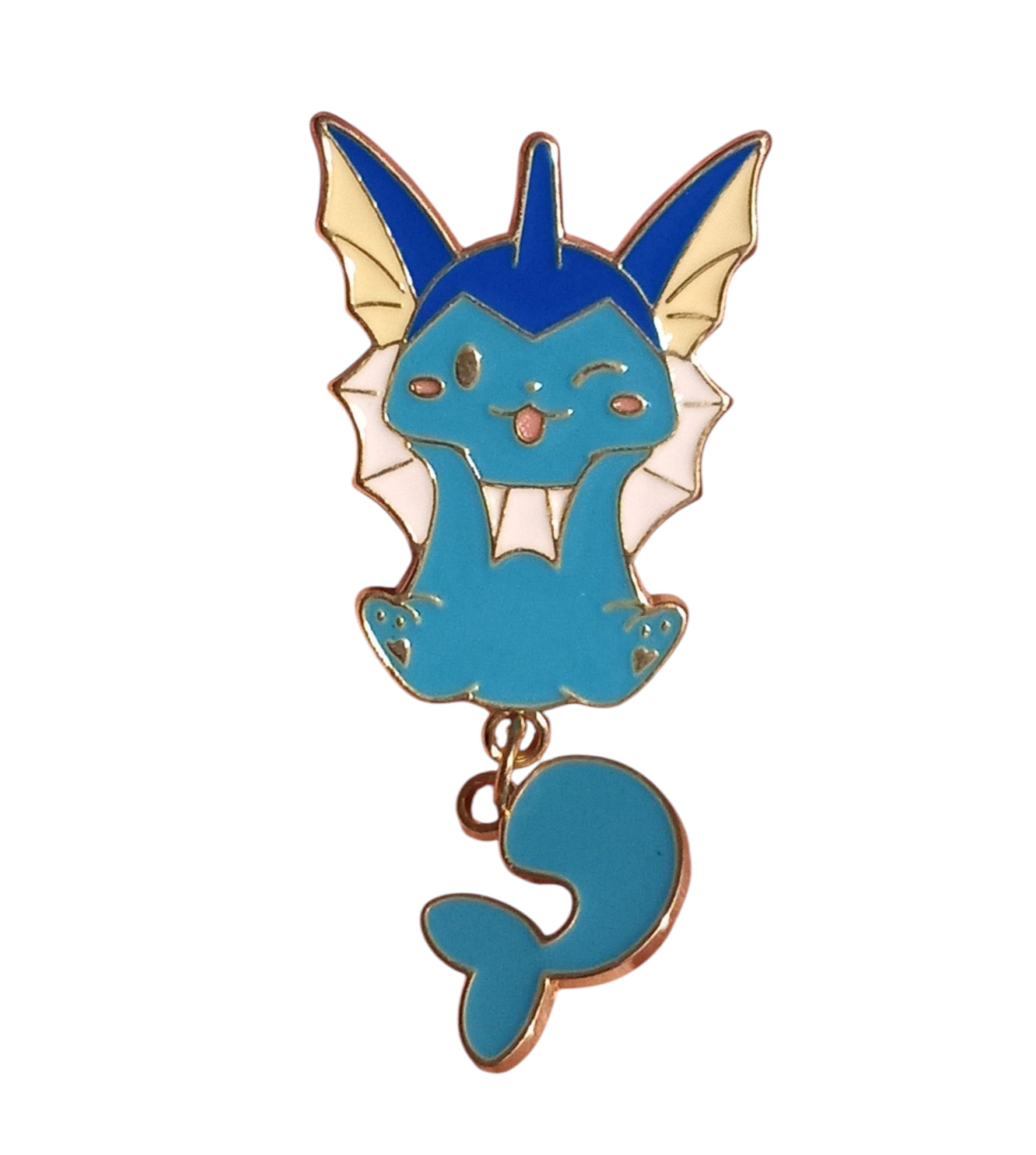 Nintendo Pokemon Cute Eevee Evolutions Vaporeon Dangle Enamel Pin