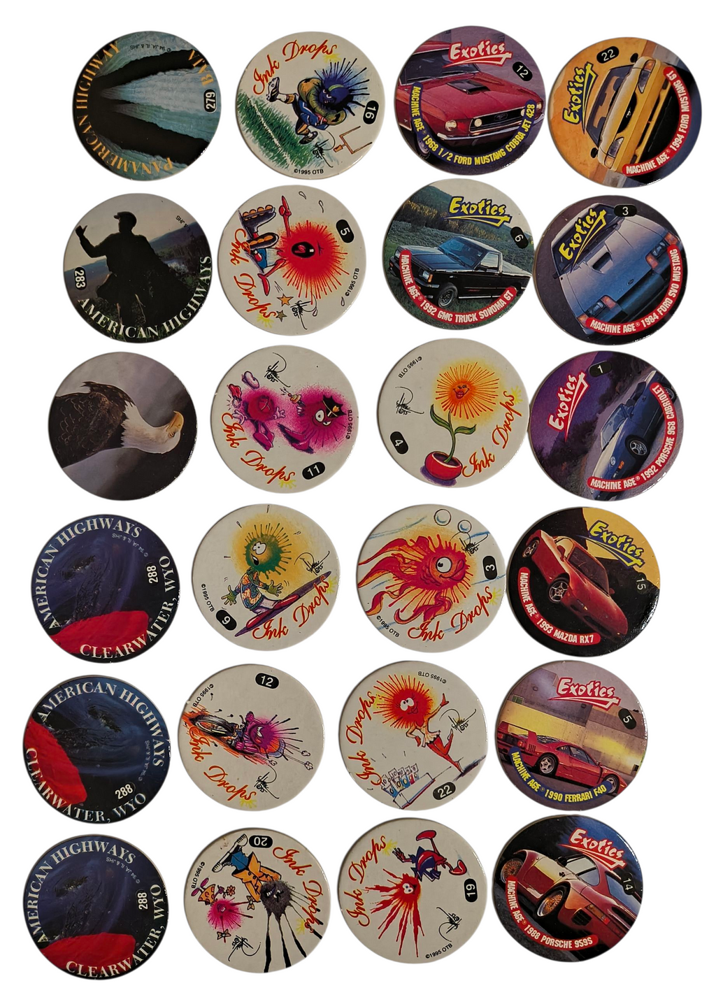 167 Random POG Milk Caps + 2 Metal Slammers - Exotics, Ink Drops, Wild Things + image 8
